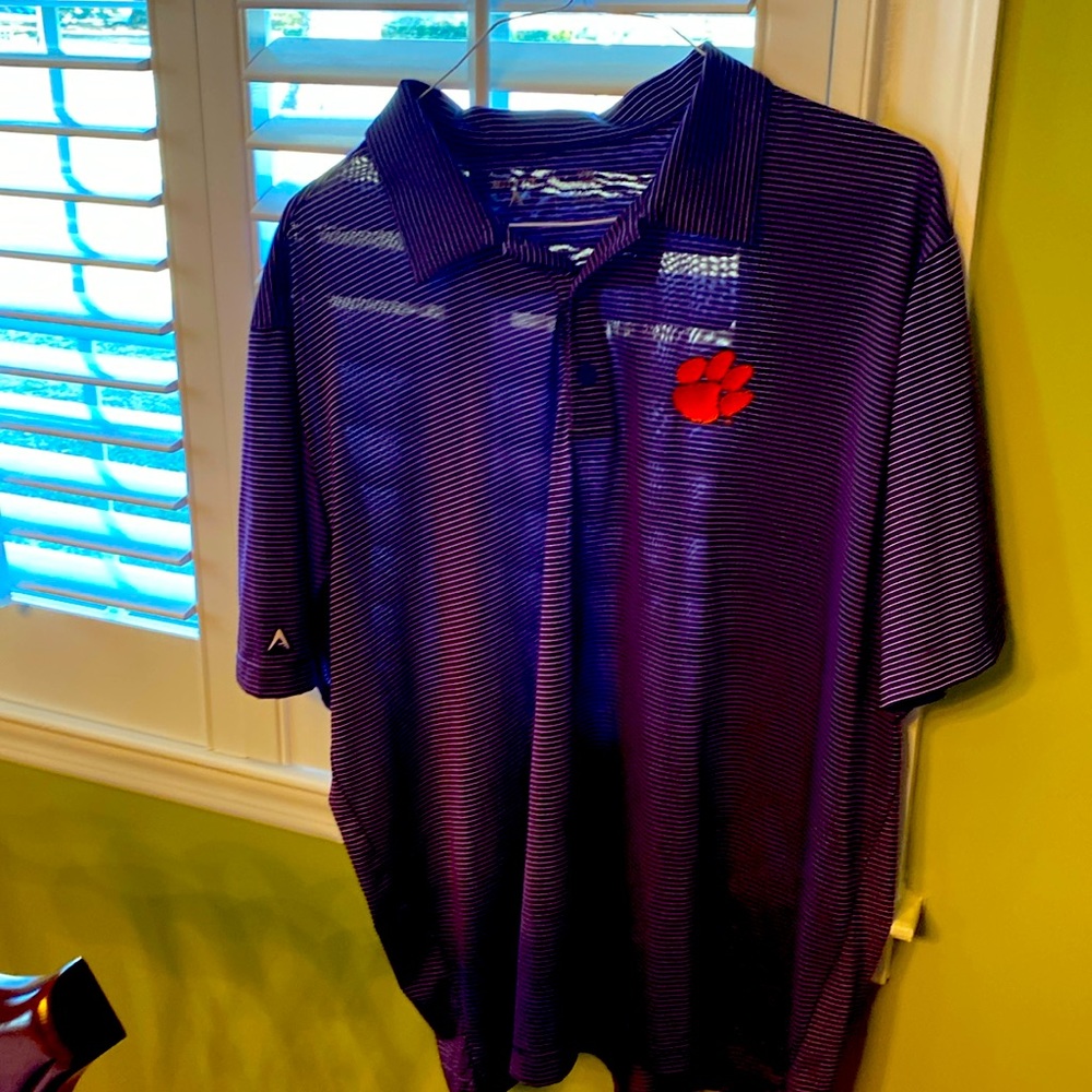 Antigua 2XL Purple Tiger Paw shirt